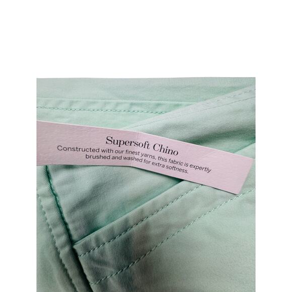 Talbots Mint Green Lightweight Preppy Cotton Relaxed Chinos Women's Size 22W - Picture 5 of 7